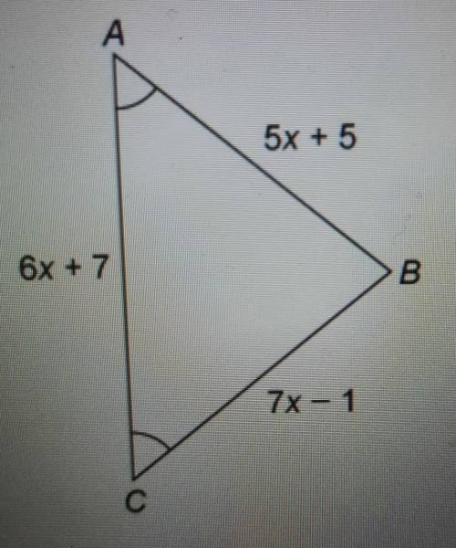 What is the length of side AC of the triangle?

Enter your answer in the box. [ ] units ​