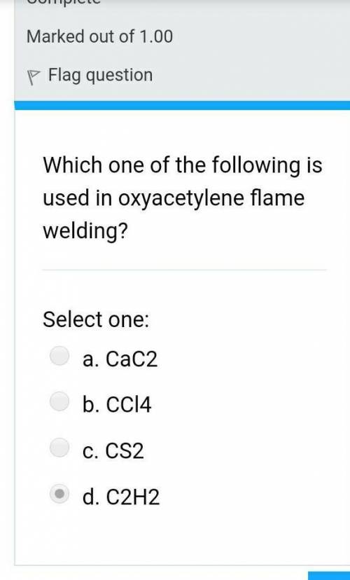 Which one is the answer on the picture. it have two answer ethyne or calcium carbide​