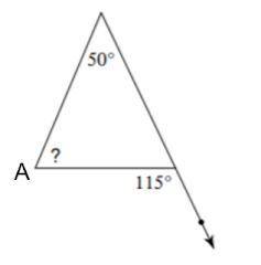 3. The diagram shows a triangle with an exterior angle. *