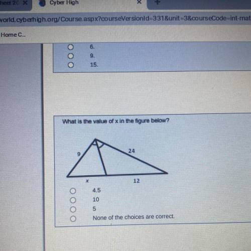What is the value of X please helppppppp me