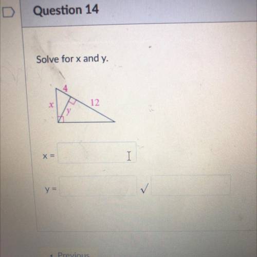 Solve for x and y.
X=
Y=
