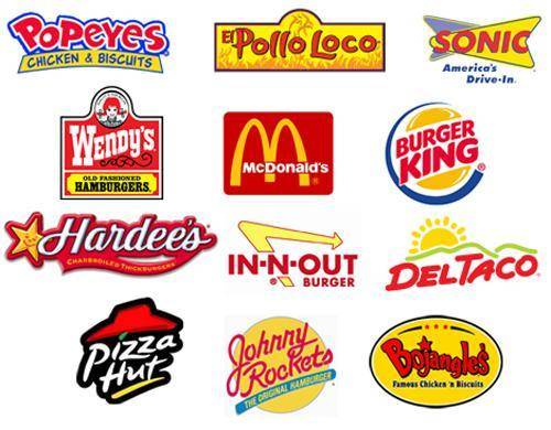 5 logos about food or candy
(examples)