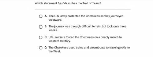 Trail of tears what statement
