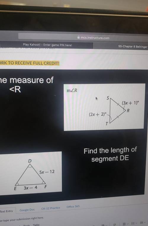 Find the measure of r and the lenght segement of DE​