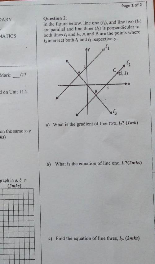 can the lengths determine the type of triangle when theres two parallel and two perpendicular lines