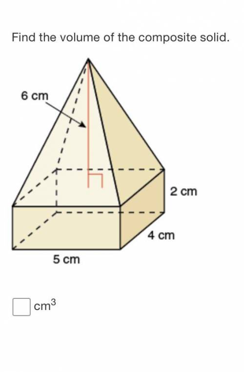 Pls help
Find the volume of the composite solid.