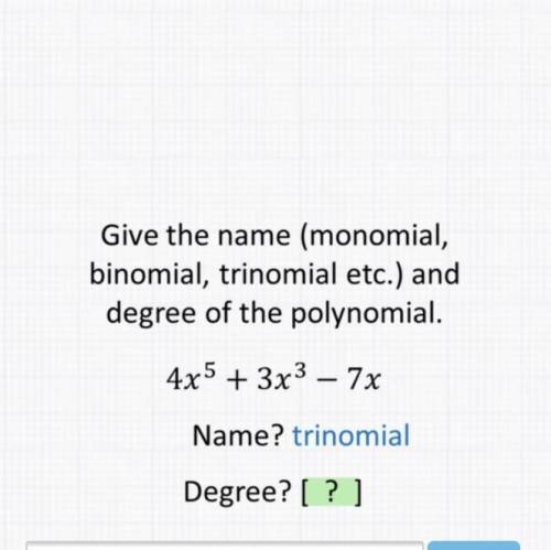 Need help with degree of polynomial
