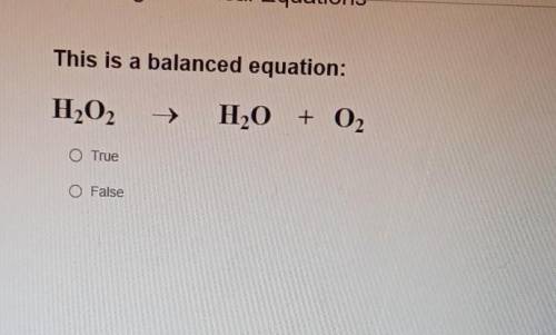 Is this a balanced equation?​