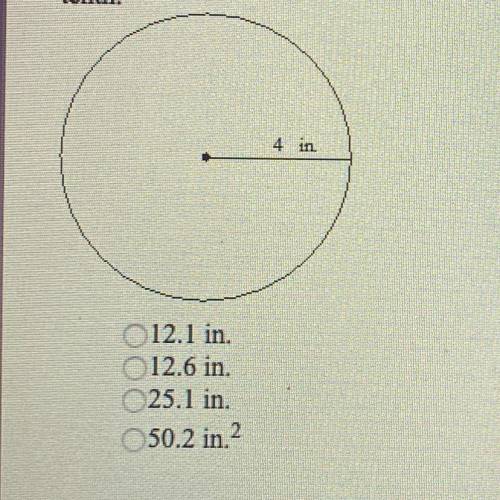 Find the circumference of the circle below. Use 3.14 pi. Round your answer to the nearest tenth.