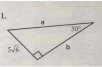 Find the exact values of the indicated sides