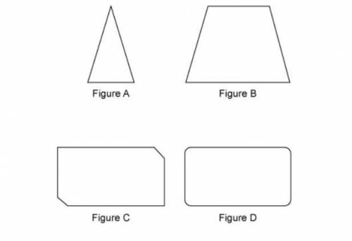 Which figures are polygons?

Select each correct answer.
Figure A
Figure B
Figure C
Figure D