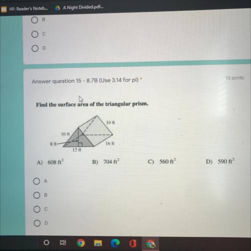 Triangular prism please help