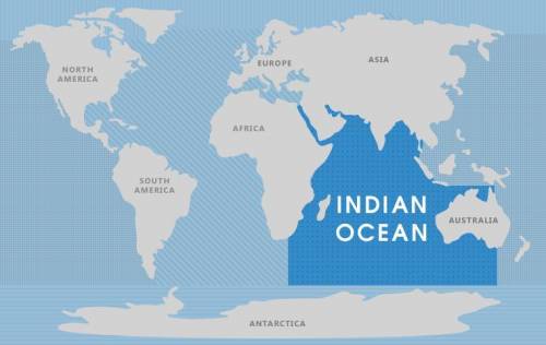 Where is the Indian Ocean located on the map above?

A. Letter A
B. Letter B
C. Letter C
D. Letter