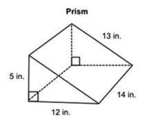 What is the surface area of this prism?

Proper explanation required if not you will be reported
C