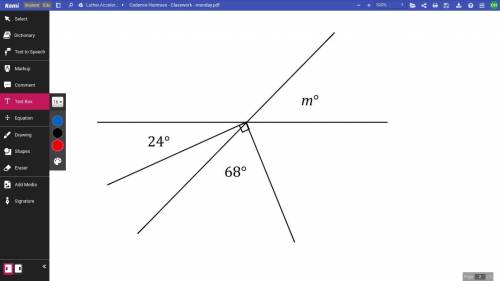 Two lines meet at a point that is also the vertex of an angle. Set up and solve an equation to find