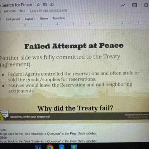 Plz help Why did the Treaty fail?
