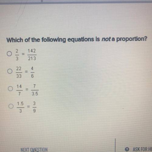 Which of the following equations is not a proportion?