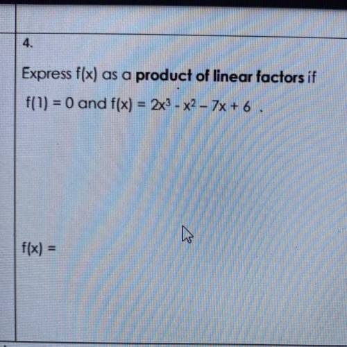 Express f(x) as a product of linear factors.