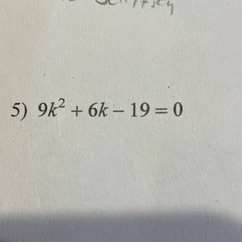 Please help its solving with quadratic formula
