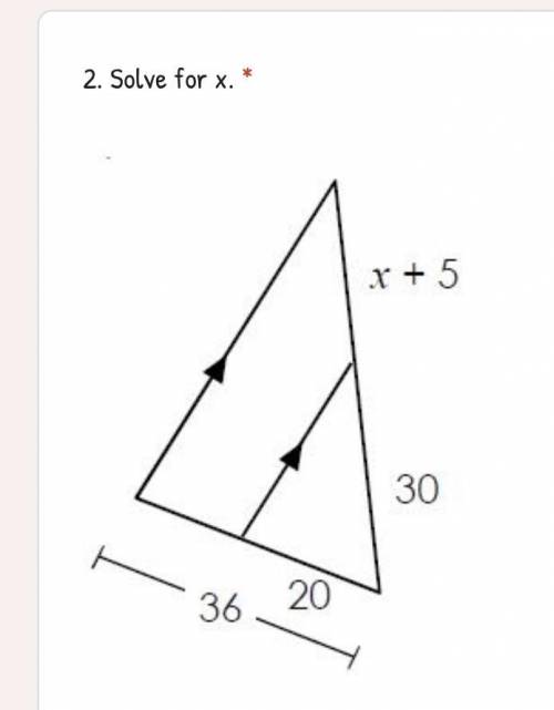 Solve for x. 
i need help asap please help