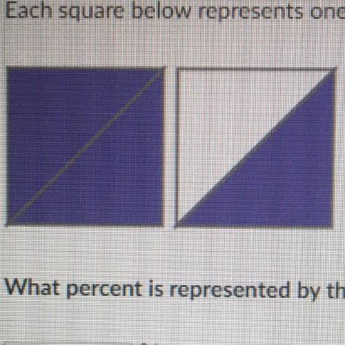 Each square below represents one whole. What precent is represented by the shaded area!!! PLEASE HE