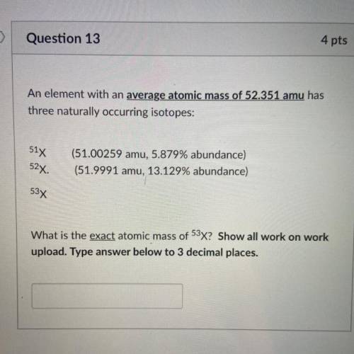 What is the exact atomic mass of 53X