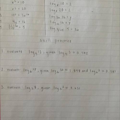 Algebra 2 logarithm questions, i’m having some trouble.