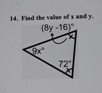 Find value of x and y please :)​