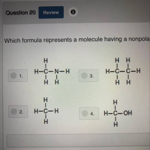 Which formula represents a molecule having a nonpolar covalent bond?