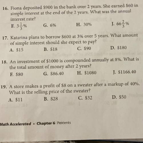 Answer 18 and 19 please!