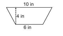 Find the area of the given trapezoid.

A.120 sq in
B.64 sq in
C.32 sq in
D.30 sq in