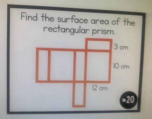 Find the surface area of the figure

a. 92 sq. cm
b. 185 sq. cm
c. 281 sq. cm
d. 372 sq. cm
