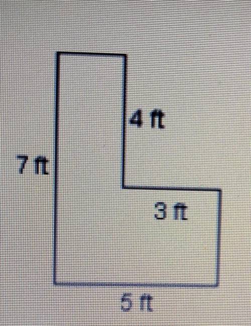 What is the area of the following shape​