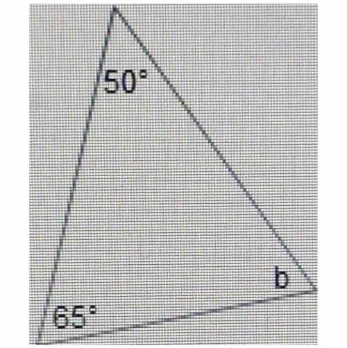 Angle sum theory 
A)70°
B)65°
C)53°
D)60°