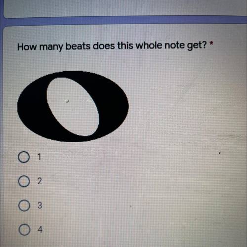 How many beats does this whole note get?