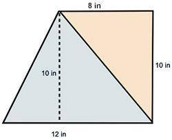 Daisy is making an abstract painting with two triangles. The dimensions of the painting are shown b