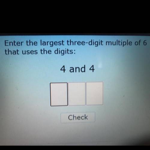 The largest three-digit multiple of 6 ?