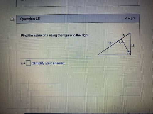 Find the value of x using the figure to the right.