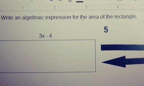 Write an algebratic expression for the are of the rectangle below. PLS HELP DUE IN 10 MIN​