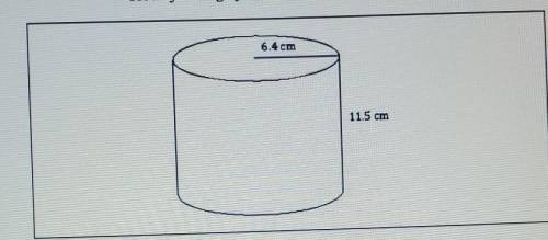 3. i) Determine the volume of the cylinder above to the nearest cubic centimetre. (3 points)​