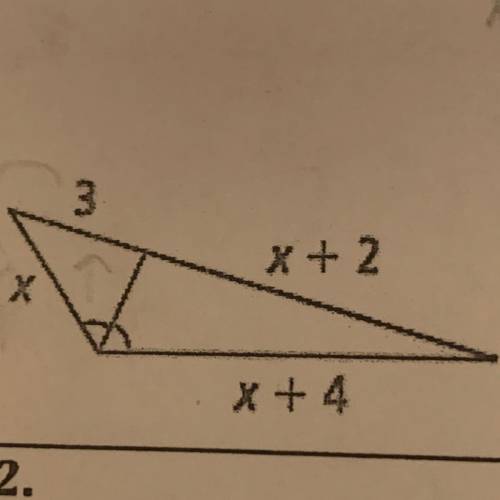 Proportions in triangles. solve for x