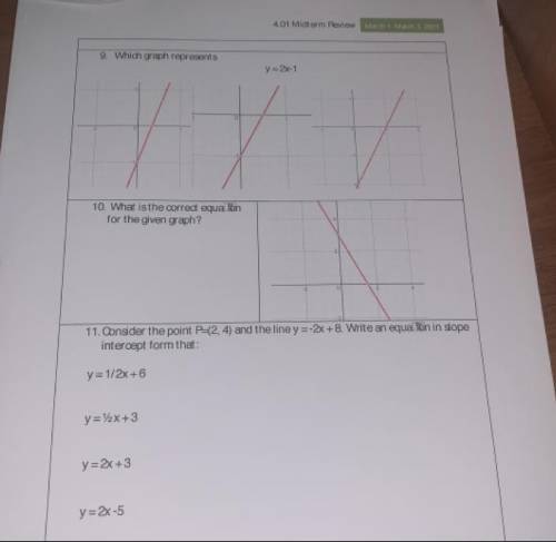 Please help with number 9,10,11 thank you
