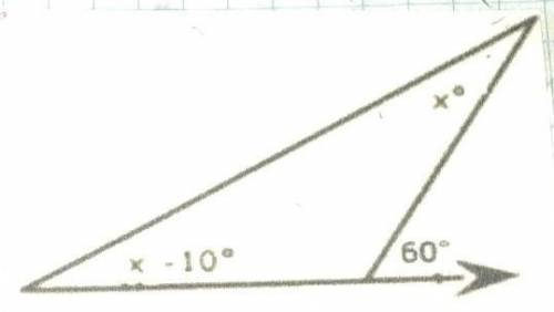 Hallar la medida de cada angulo interno del triángulo​
