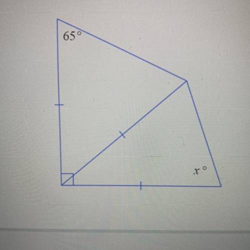 Find the value of x . PLEASE HELP )):
