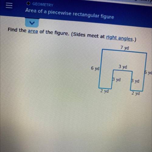 Find the area of the figure. (Sides meet at right angles.)

4 in
4 in
3 in
3 in
8 in
8 in
3 in
11
