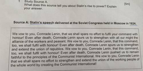 I just need the inference. Question: What does this source tell you about Stalin’s rise to power?