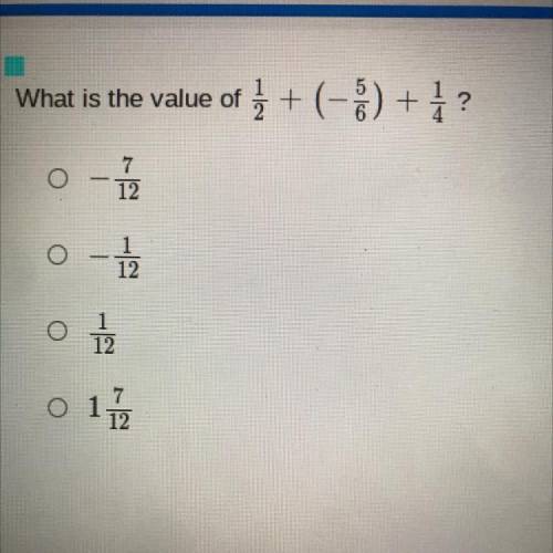 What is the value of 1/2+(-5/6)+1/4