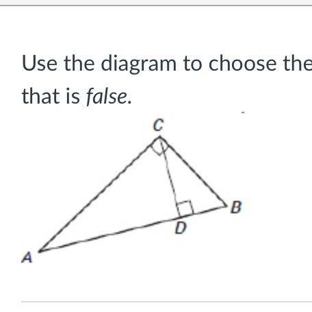 PLZ HELP WILL GIVE BRAINLIEST

use the diagram to choose the proportion that is false 
a) ab/ac =