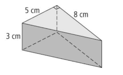 Find the volume of this right triangular prism.