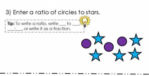 Enter a ratio of circles to stars